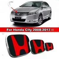 ราคา ตราสัญลักษณ์ Honda 3D สีดำ สีแดง สำหรับ Honda City ปี 2008 2009 2010 2011 2012 2013 โฉมโลโก้พวงมาลัยด้านหน้าและด้านหลัง ฝาครอบแผง สไตล์ป้ายสติกเกอร์อะคริลิค อุปกรณ์จัดแต่งทรงผม 1 ชิ้น (173153743977758