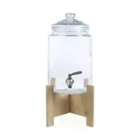 ราคา โถจ่ายน้ำหวาน โหลแก้วจ่ายน้ำ โถแก้วจ่ายน้ำมีก็อกพร้อมฐานตั้งไม้ ขนาด 6 ลิตร โถ ใส่ ถัง ชง (1730017254587206039)