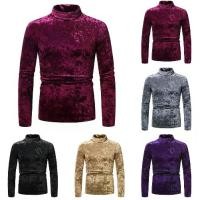 ราคา เสื้อกล้ามคอเต่า กำมะหยี่สีทอง สำหรับผู้ชาย แขนยาว เสื้อยืดลำลองสตรีท แฟชั่น มีสีดำ สีเงิน สีม่วง และสีแดง ไวน์ (1732434360890525504)