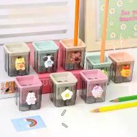 ราคา เครื่องเหลาดินสอ รูคู่ ลายการ์ตูน ขนาดเล็กและพกพา เหมาะสำหรับดินสอสำหรับเด็กและนักเรียน กบเหลาดินสอ กบเหลาดินสอ ก้านบาง (1731877629151578126)