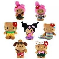 ราคา Sanrio - พวงกุญแจตุ๊กตา Hello Kitty Melody Kuromi ตุ๊กตาผ้า ผิวสีเข้ม ซีรีส์ฮาวาย อะนิเมะ การ์ตูน ตุ๊กตานุ่ม จี้ห้อยกระเป๋า (1729796985746852181)