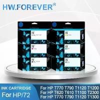 ราคา ตลับหมึก HP72 72B ต้นฉบับและใหม่ สำหรับการออกแบบ HPjet T610 T620 T770 T790 T795 T1100 T1120 T1200 T1300 T2300 หมึกเครื่องพิมพ์ ถังหมึก (1732704820683769154)
