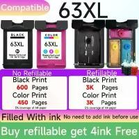 ราคา ตลับหมึก HP 63XL เข้ากันได้กับเครื่องพิมพ์ HP 63XL สีดำและรีฟิลได้ เหมาะสำหรับเครื่องพิมพ์ 2131/2132/2133/2134/2136/2138 ตลับหมึก (1732323231844108438)