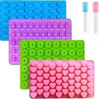 ราคา ชุดแม่พิมพ์อบซิลิโคน 6 ชิ้น สำหรับช็อคโกแลต กัมมี่ และของหวาน รวมเครื่องมือหยด 2 ชิ้น DIY โดนัท หมี ไดโนเสาร์ และรูปหัวใจ (1732592044534891613)