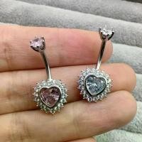 ราคา แหวนสะดือเพทาย รูปหัวใจ สองปลาย,belly wearing ring, โดนัท ที่ เจาะสะดือ, จิว สะดือ ก้านยาว engagement,sexy (1732707384665736274)