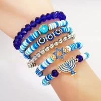 ราคา สร้อยข้อมือคริสตัล, ธีมฮานูคาห์, สีฟ้าและสีขาว, เชิงเทียน, ดาวแห่งดาวิด, โดนัท, ตาชั่วร้าย, วัสดุดินเหนียวอ่อน, สร้อยข้อมือคริสตัล (1732557027050751234)