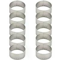 ราคา แหวนทาร์ตไร้ตะเข็บ สแตนเลสกลม 10 ชิ้น 4.5 ซม. แหวนทาร์ต Quiche ถาดอบ แหวนทาร์ตพายพร้อมรู แหวนทาร์ต (1730112633880415225)