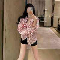 ราคา เสื้อเชิ้ต ลายทาง สีชมพู ปักลาย แบรนด์แฟชั่น สำหรับผู้หญิง คอลเลคชั่นฤดูใบไม้ผลิ 2024 สไตล์ตะวันตกใหม่ ดูอ่อนเยาว์ เสื้อเชิ้ตทรงหลวม เสื้อ ใย สับปะรด traditional dress ผ้า ซิ (1731184024824742959)