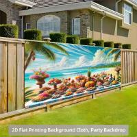 ราคา แบนเนอร์พื้นหลังชายหาดเขตร้อนขนาดใหญ่พิเศษ 1 ชิ้น กว้าง 398.78x180.34 ซม. เหมาะสำหรับตกแต่งงานปาร์ตี้ รวมถึงต้นปาล์ม ผลไม้เขตร้อน (สับปะรด มังคุด มะพร้าว) ดอกไม้ ไม่ต้องใช้พลังงา (1731724147920766067)