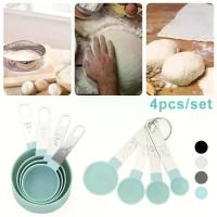 ราคา อุปกรณ์ทำขนม ชุด 4 ชิ้น มีสเกล ถ้วยตวงสแตนเลส ช้อนตวง Gadgets ครัว ช้อนแป้ง (1732460228252370242)