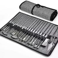 ราคา แปรงทาสีอะครีลิค ชุดแปรงทาสีน้ำมัน 24 ชิ้น เหมาะสำหรับอะครีลิค สีน้ำมัน และสีน้ำ แปรงด้ามไม้ (1732275815991969096)