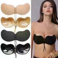 ราคา บราในไร้สาย มะม่วง แผ่นแปะหน้าอกซิลิโคน ดึงเชือก แผ่นแปะหัวนมวันพีซ ซักได้ ชุดชั้นใน (1731894941102410478)