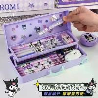 ราคา กล่องเครื่องเขียนสองชั้น มาใหม่ กล่องดินสอคุโรมิอเนกประสงค์ กล่องดินสอ กระเป๋าใส่ดินสอเด็กผู้หญิง ชุดเครื่องเขียน (1732329518752826836)