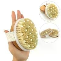 ราคา แปรงทาตัวสำหรับผิวแห้ง ดีไซน์ 2 in 1 ขนแปรงธรรมชาติ น้ำยาล้างผิวที่ตายแล้ว ขัดผิว ช่วยต่อต้านเซลลูไลท์ กระตุ้นการไหลเวียนโลหิต เครื่องมือนวดเพื่อสุขภาพ หิน กัวซา สแตนเลส อุปกรณ์ ตัว (17311789248802681
