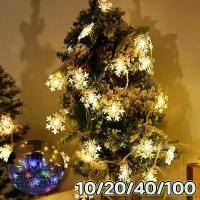 ราคา ไฟเกล็ดหิมะ 10/20/40/100LED ไฟประดับวันหยุด ไฟประดับ คริสต์มาสตกแต่งสวนปาร์ตี้วันหยุด ไฟกระพริบ ไฟประดับวันหยุด (1732631366381634921)