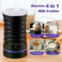 ราคา เครื่องทำฟองนมไฟฟ้า, เครื่องทำฟองนมอัตโนมัติ 4-in-1, เครื่องทำฟองนมนึ่ง, เครื่องทำโฟมร้อนและเย็น, สำหรับกาแฟ, คาปูชิโน่, ลาเต้, [COD] (1732091128763418570)