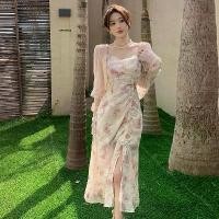 ราคา เดรสยาวผ้าชีฟองสุดสวย ทรงสลิมฟิตหรูหรา สไตล์เรโทรฝรั่งเศส ลายดอกไม้หวาน เดรสสายเดี่ยวใส่สบาย ใส่ได้ทุกโอกาส ✨ พิเศษ! วันนี้ลด 50% เท่านั้น! #ชุดเดรสสวย #ชุดผู้หญิง #แฟชั่นไทย (1731800023279503174)