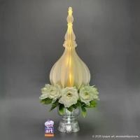 ราคา 【COD】 พานพุ่มเรืองแสงโคมไฟ เชิงเทียน LED แบบถ่านกระดุม สินค้าไทย งานปราณีต | ประดับห้องพระ หิ้งบูชา ประกอบพิธีการ (1732506615627417362)