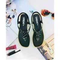 ราคา [ส่งฟรี] GREAT-B37BK รองเท้าไซส์ใหญ่ รองเท้าผู้หญิง รองเท้าแฟชั่น รองเท้าแตะ รองเท้าแตะผู้หญิง ไซส์ใหญ่ รองเท้ารัดส้น สินค้าไทย (1732535109693965740)
