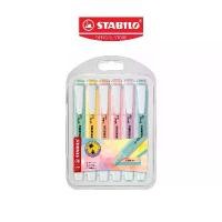 ราคา STABILO Swing Cool Pastel ปากกาไฮไลท์ ปากกาเน้นข้อความ สีพาสเทล แพ็ค 6 สี (275/6-08) (1731944277710440392)