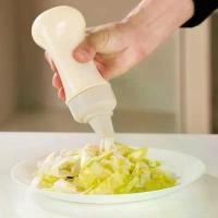 ราคา ขวดใส่ซอส หัวปั๊มไซรัป ขวดบีบซอส ขวดนมข้นหวาน ซอสมะเขือเทศ ขวดน้ำจิ้ม ขวดใส่น้ำเชื่อม ขวดบีบมายองเนส 350ml 5รู พลาสติก กันรั่ว Squeeze Dispensers With Cap ฝุ่น (1732314820233562857)