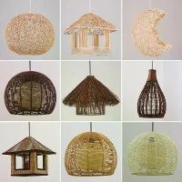 ราคา โคมระย้า, ศิลปะหวาย, ส่วนบุคคล, ไฟสร้างสรรค์, ลูกบอลดวงจันทร์และลูกบอลทรงกลม, ทำจากเส้นใยป่านและไม้ไผ่, เหมาะสำหรับห้องนอน, พร้อมการออกแบบบ้านนก (1731462573499385463)