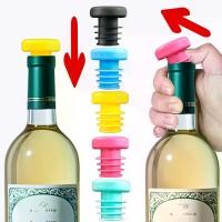 ราคา จุกปิดขวดไวน์ยาง ชุด 5 ชิ้น สีสันสดใส เหมาะสำหรับขวดแชมเปญ วิสกี้ จุกขวด จุกปิดขวดน้ำมัน รูปทรงเกลียวใหม่ ทำจากซิลิโคน สีเหลือง สีฟ้า สีฟ้าอ่อน สีแดง สีดำ (1732731136693274419)