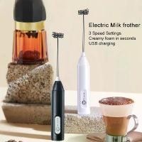 ราคา เครื่องตีฟองนมไฟฟ้าแบบไร้สาย, ชาร์จ USB, 3 สปีด, เครื่องตีฟองนมแบบพกพา, เครื่องผสมขนาดเล็ก, เหมาะสำหรับกาแฟ, คาปูชิโน่, เครื่องทำโฟม, เครื่องตี, [COD] (1732501667980281492)
