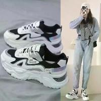 ราคา พร้อมส่ง cicishopp รองเท้าผ้าใบ สไตล์เกาหลี เสริมส้น 3 สี มีแถบโฮโลแกรม กากเพชร (1732799261521904975)