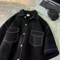 ราคา เสื้อเชิ้ตแขนสั้นขี้เกียจ สไตล์ญี่ปุ่น ฤดูร้อน บาง สีขาว แบรนด์แฟชั่นระดับไฮเอนด์ เทรนด์ ชุดเอี๊ยมหลวม สียีนส์ winter bodysuit กราม ปาด ไหล่ กากเพชร ปกคอ ปลอม อก (1731474406373492318)