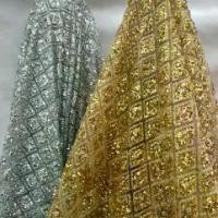 ราคา ผ้ากากเพชร สไบกากเพชร กากเพชร ลายไทย เดรสลายไทย ผ้าเมตร ห่มพระ งานฝีมือ diy 60 นิ้ว ขายต่อ 1 เมตร 150*100 ซม. ผ้าสำเพ็ง ผ้าพาหุรัด (1732732882319607632)
