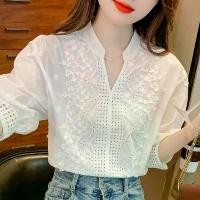 ราคา เสื้อเชิ้ต แขนสั้น ปักกลวง สไตล์ฤดูร้อน สีขาว ครึ่งแขน สำหรับผู้หญิง แฟชั่น เสื้อเอนกประสงค์ ปี 2024 มาใหม่ HK Clothing Women เสื้อ กากเพชร สีกากี (1731433382241929643)
