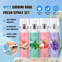 ราคา สเปรย์ฉีดปากรสผลไม้, SIRUINI, 4 ชิ้น, ระงับกลิ่นกาย, กลิ่นปาก, กลิ่นหอมติดทนนาน, สดชื่น, น้ำยาบ้วนปาก, ดูแลช่องปาก, 20ml (1732107595720920060)