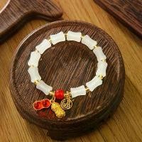 ราคา สร้อยข้อมือลูกปัดข้อต่อไม้ไผ่ สไตล์จีน แฟชั่น สำหรับผู้หญิง ถั่วลิสง สร้อยข้อมือจี้ป้ายตัวอักษรฟูนำโชค ของขวัญวันเกิด (1730139716931717234)