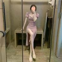 ราคา เดรสสวย สีม่วง ผ้าห่อตัว ชุด ผ้า ฝ้าย ชุด กระโปรง ชุด สายรุ้ง Dress Clothing Women ผู้หญิง เสื้อผ้า ชีฟอง (1731443900732573940)