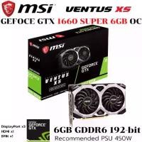 ราคา MSI การ์ดจอ VENTUS XS GEFORCE GTX 1660 SUPER 6GB OC รุ่น VENTUS XS 6GB GDDR6 192-bit รองรับ DisplayPort x3 HDMI x1 8PIN x1 แรงดันไฟ 450W ความละเอียดสูงสุด 7680 x 4320 DirectX 12 API (17325593419912653