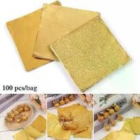 ราคา ตกแต่งขนม DIY, 100 ชิ้น, อุปกรณ์งานแต่งงาน, กระดาษห่อดีบุกและทอง, กระดาษบรรจุภัณฑ์, ฟอยล์อลูมิเนียม, เหมาะสำหรับขนมและช็อคโกแลต (1732088464058976785)