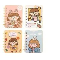 ราคา (Pre-oder)สมุดจดบันทึก สมุดโน๊ต เล่มเล็ก แบบห่วง ปกลายการ์ตูน น่ารัก กระดาษลายเส้น ขนาด A7 (80แผ่น/เล่ม) คละลาย 4 เล่ม (1732300754357224484)