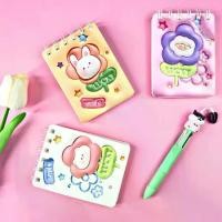 ราคา สมุดโน๊ต ลายการ์ตูน สมุดจดบันทึก เล่มเล็ก ขนาดA7 แบบสันห่วงบน น่ารัก สไตล์เกาหลี พกพาสะดวก คละลาย (1729592959866276537)
