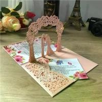 ราคา คำเชิญงานแต่งงาน, เลเซอร์คัท 3D, ป๊อปอัพ, การ์ดอวยพร, 18X13cm, การออกแบบกลวงออก, สำหรับเจ้าสาวและเจ้าบ่าว, การ์ดเชิญ (1730566514434870222)