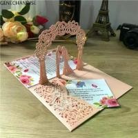ราคา เชิญงานแต่งงาน, GENECHANDISE, เลเซอร์คัท 3 มิติ, ป๊อปอัพ, กลวงออก, การ์ดอวยพร, ส่วนบุคคล, 18X13cm, การ์ดเชิญ, เหมาะสำหรับงานแต่งงาน (1732201727422334791)