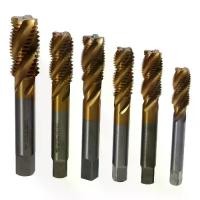 ราคา เครื่องต๊าปเกลียว, การใช้งานในวงกว้าง, ต๊าปเกลียว HSS เมตริก, ต๊าปสกรูเกลียวเครื่องชุบไททาเนียม, เหล็กความเร็วสูง 4 ฟลุต, เครื่องมือต๊าป (1732407030303917835)