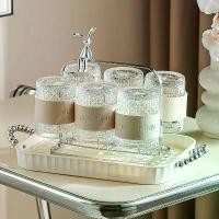 ราคา ชุดถ้วยแก้วระดับไฮเอนด์ หรูหรา ราคาไม่แพง ฝาครอบหนังป้องกันการลวก เหมาะสำหรับห้องนั่งเล่นในบ้าน เครื่องแก้ว ชุดถ้วยชา ชุดถ้วยน้ำต้อนรับระดับพรีเมียม (1731762758614484735)