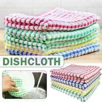 ราคา ผ้าเช็ดจาน ลายตาราง แพ็ค 4 ผืน ผ้าทำความสะอาดไร้ขุย 100% สำหรับใช้ในครัว ผ้าเช็ดชา ดูดซับสูง เหมาะสำหรับจาน เคาน์เตอร์ เครื่องแก้ว 30x30 ซม./12"x12" (1732389297946789669)