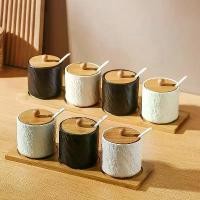 ราคา ชุดโถปรุงรสเซรามิกญี่ปุ่น สำหรับใช้ในครัวที่บ้าน รวมโถผงชูรส พริกไทย พริกป่น เกลือ และน้ำตาล (1732120013213894366)