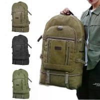 ราคา 60L กระเป๋าเป้เดินป่า สะพายหลัง กระเป๋าเป้ผ้าใบสะพายไหล่สำหรับเดินทางสำหรับผู้ชายความจุขนาดใหญ่ขยายได้ น่ารัก ๆ fjall raven เป้ ใบ ใหญ่ outdoor (1732676572575729425)