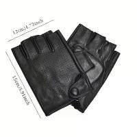 ราคา ถุงมือขี่มอเตอร์ไซค์ผู้ชาย 1 คู่ ถุงมือขับรถครึ่งนิ้ว มีด้ามจับกันลื่น ทำจากหนังพรีเมี่ยม เหมาะสำหรับรถจักรยานยนต์ รถยนต์ ปั่นจักรยาน กิจกรรมกลางแจ้ง ถุงมือสีดำสำหรับสภาพอากาศหนา (1732952525060409246)