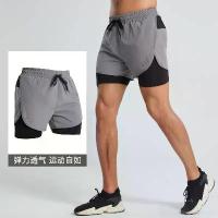 ราคา กางเกงวิ่งขาสั้น แห้งไว สำหรับผู้ชาย มีซับในแบบซับใน ระบายอากาศ เหมาะสำหรับออกกำลังกาย วิ่งจ๊อกกิ้ง ปั่นจักรยาน ยิม ใส่สบาย ทุกเพศ กางเกงลำลอง ทรงหลวม มีไซส์ S-4XL (1732226720970017069)