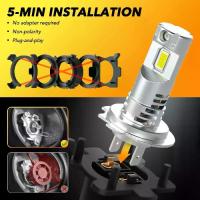 ราคา หลอดไฟ LED H7, 2 ชิ้น, ไฟหน้ารถยนต์, สำหรับ Volkswagen Passat, กอล์ฟ, BMW e46, e39, e90, Audi a3, a4, Ford Fiesta, Kuga, Transit, Kia Ceed, Sportage, [COD] (1732170919907460820)