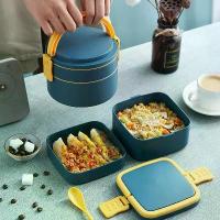 ราคา ML-136 กล่องข้าว กล่องเบนโตะสองชั้นสไตล์ญี่ปุ่น ปิ่นโต ที่ใส่อาหาร กล่องข้าวอเนกประสงค์ (1729454272104139346)